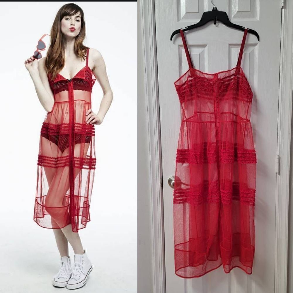 ART Red Hot Sheer Valentine Dress L